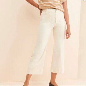 Maeve Collete Corduroy Pants Anthropologie Cream Wide Leg Pants Size 27 petite